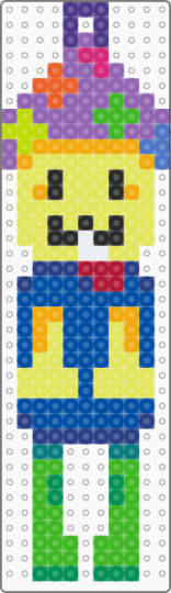 Poob keychain! - yellow,green,blue,pink,regretevator,silly,poob,noob,party noob,roblox,easy,cute