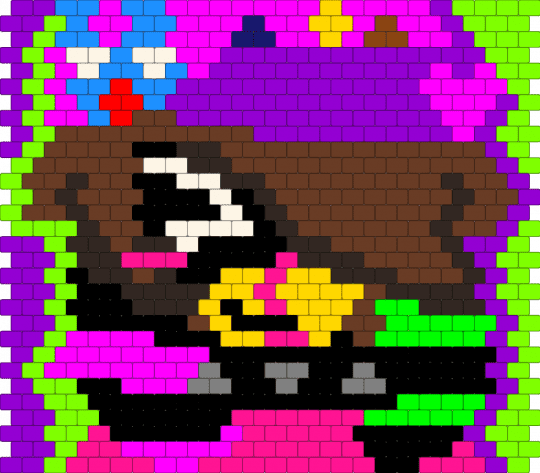 infected bag front panel! - brown,green,pink,purple,roblox,regretevator,cute,infected