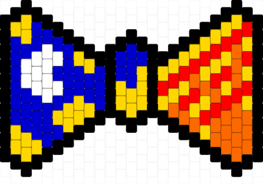 Sun & Moon bow - yellow,purple,five nights at freddys,fnaf,moondrop,sundrop,sun and moon fnaf,bow,bowtie
