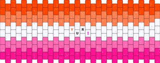 Lesbian Kandi / Yuri Cuff - Pride - pride,lesbian,yuri,flags,flag,girl,love,yuri love
