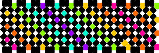 Kandi club - black,teal,yellow,colorful