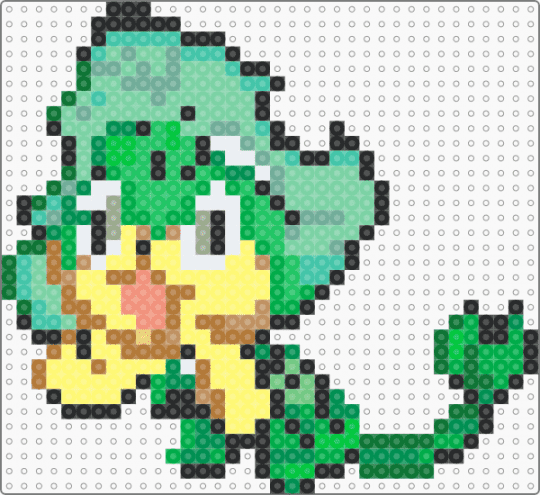 Panwaddle - yellow,green,teal,pokemon,panwaddle,grass,bug