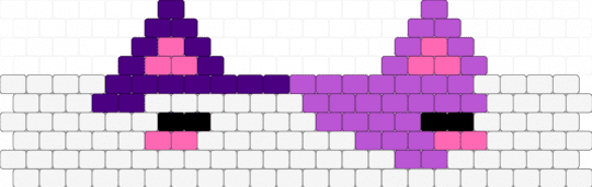 calico cat but purple - white,purple,pink
