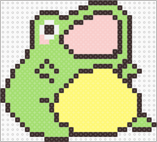chibi frog - brown,green,yellow,frog