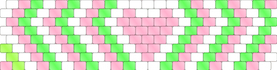 Wicked themed Heart Kandi Cuff - pink,green,white,peyoye,cuff