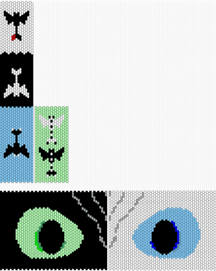 toothless bag - light blue, teal, white