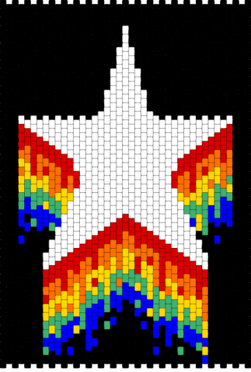 gay star - black, colorful, orange, red, white