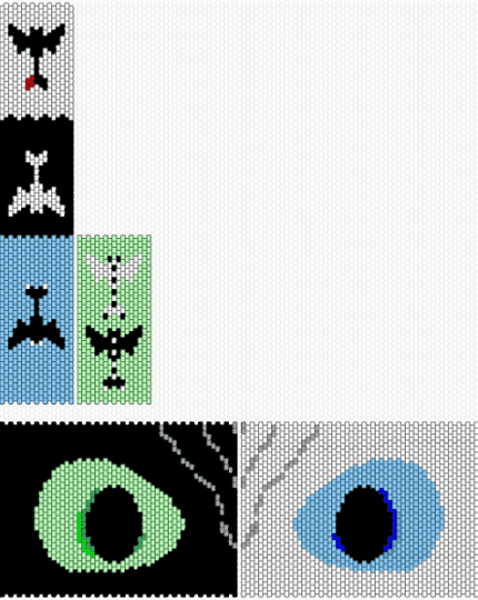 toothless bag - light blue, teal, white
