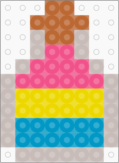 Pan potion - beige,perler,pride,pansexual,potion