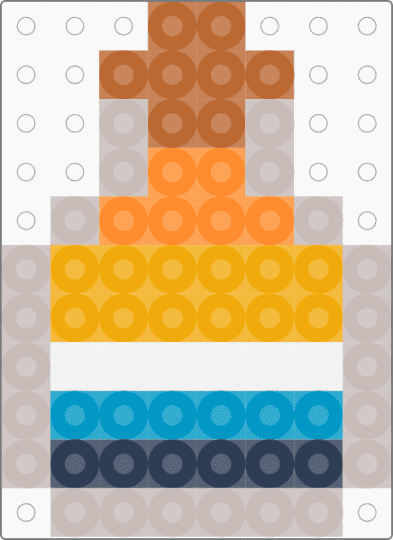 aroace potion - beige,orange,potion,pride,aroace,perler