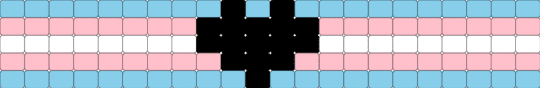 trans pride cuff with black heart - light blue,pink,pride,lgbtq,lgbtqia,trans,transgender,heart,ladder cuff