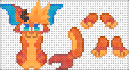 Keanu ragdoll! (base by @Fluffiekay) - orange,red,character,oc,keychain,ragdoll,furry,fursona