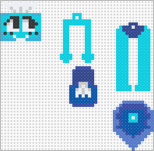tisha dangle! - light blue,blue,tisha,dandys world,roblox,video game,character,keychain