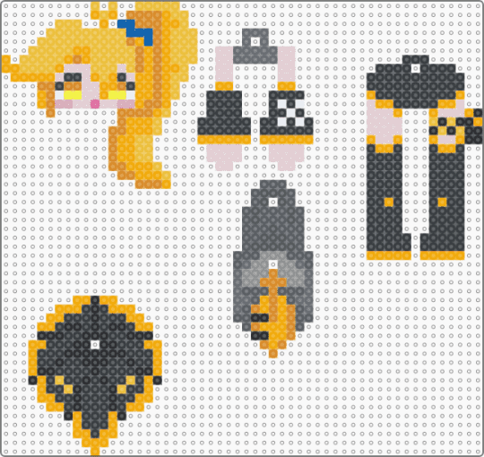 akita neru dangle! - yellow,orange,gray,akita,neru,akita neru,hatsune miku,dangle,keychain,charm,anime