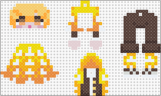 zenitsu agatsuma dangle! - orange,yellow,brown,zenitsu,agatsuma,demon slayer,anime,dangle,keychain,charm,kawaii