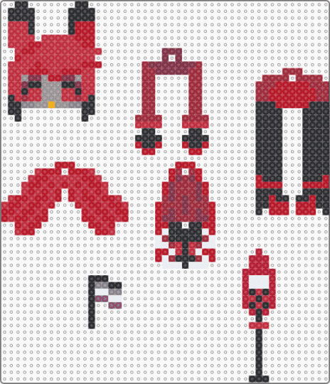alastor dangle! - red,alastor,hazbin,helluva boss,hazbin hotel,anime,dangle,keychain,asexual