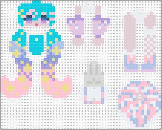 song digital stars miku dangle! - light blue,pink,miku,hatsune miku,dangle,keychain,vocaloid,anime,pastel