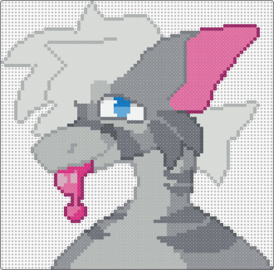 keanu with his droopy lil eyes - beige,gray,pink,contest,manokit,furry,fursona,oc,animal,lineart,character