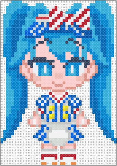 mesmerizer miku - beige,blue,light blue,miku,hatsune miku,vocaloid,mesmerizer,anime,kawaii,chibi