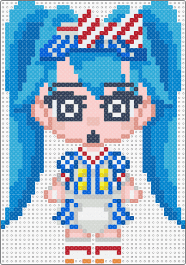 hypnotized mesmerizer miku - beige,light blue,blue,miku,mesmerizer,chibi,anime,vocaloid,sekai,hatsune miku