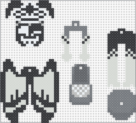 lute (masked ver.) dangle! - white,gray,lute,hazbin,angel,anime,animated,dangle,keychain,charm