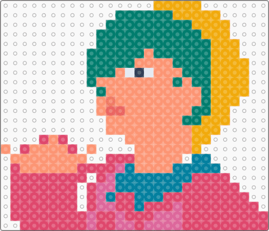 Baby Saja from K-Pop Demon Hunters - orange,teal,red
