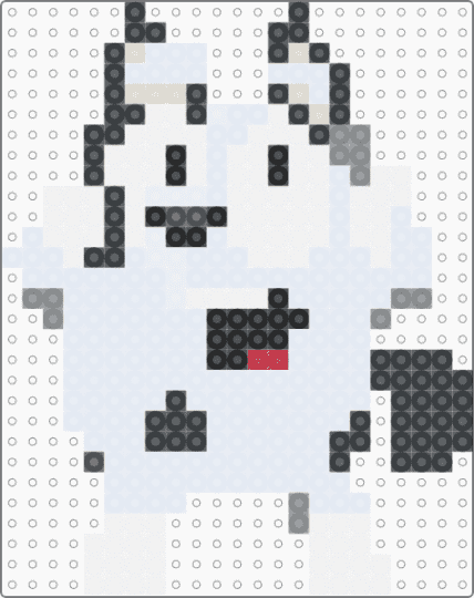 Muffin from Bluey - white,gray