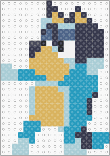 Bandit from Bluey - purple,light blue,orange