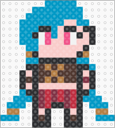 Chibi Jinx Arcane - light blue,beige,brown,arcane,league of legends,jinx,powder
