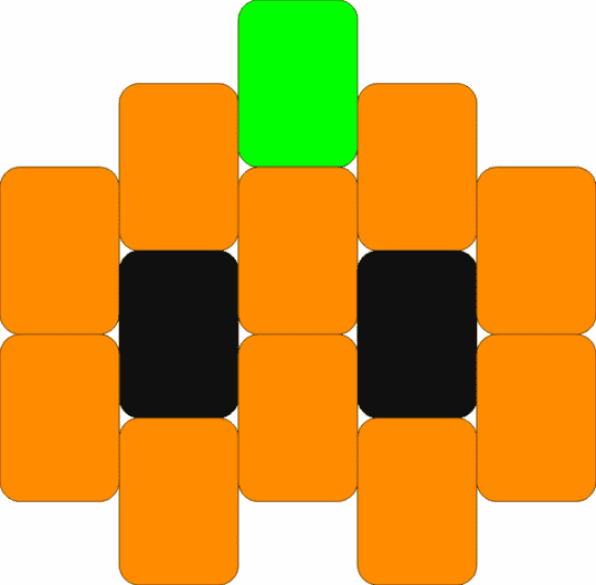 Lil pumpkin - black, green, halloween, orange, pumpkin, spooky