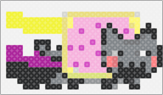 NONBINARY NYAN CAT - white,yellow,pink,gray,request