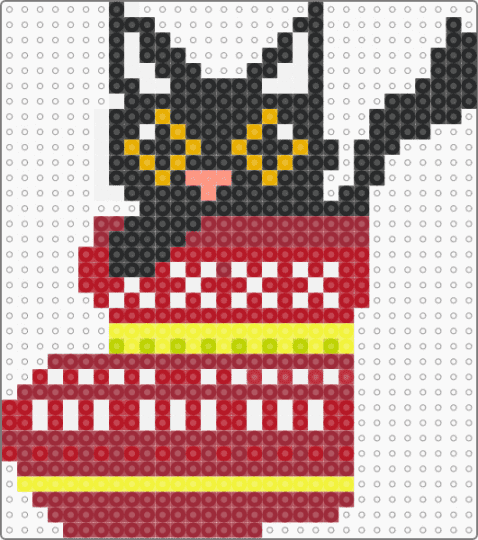 cat christmas sock - stocking,cat,animal,red