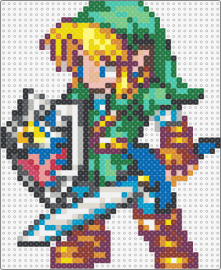 Link - link,legend of zelda,sword,shield,character,adventure,video game,blonde,green,br
