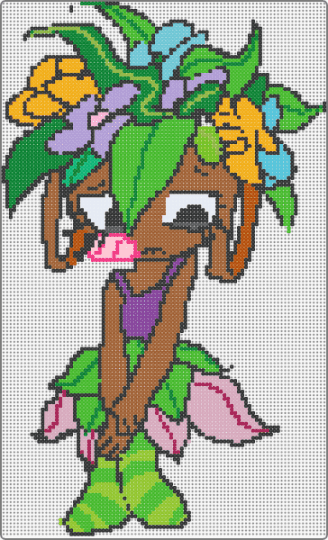 bassie - tan,green,pink