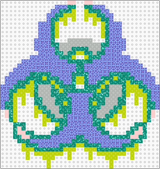 Perler Bead Color Challenge - purple,teal