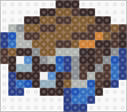 Minecraft Blue Harness - blue,brown,tan,minecraft