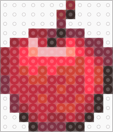 Minecraft Apple - brown,red,minecraft