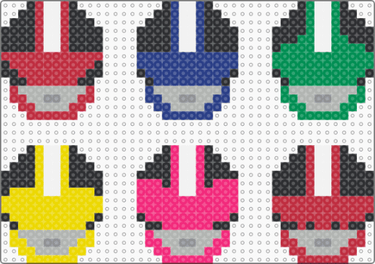 Power Rangers Time Force - red,blue,yellow,colorful