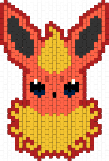 Flareon - animal, cute, eeveelution, flareon, gaming, kawaii, pokemon, red, yellow
