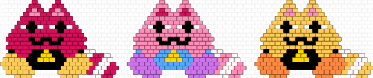 Triple Dinkle - cute, dinkle, itemlabel, kawaii, pink, plushie, yellow