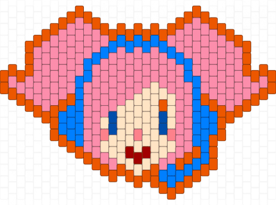 Large Ulala Charm - character, charm, gaming, orange, pink, sega, space channel 5, ulala, video game