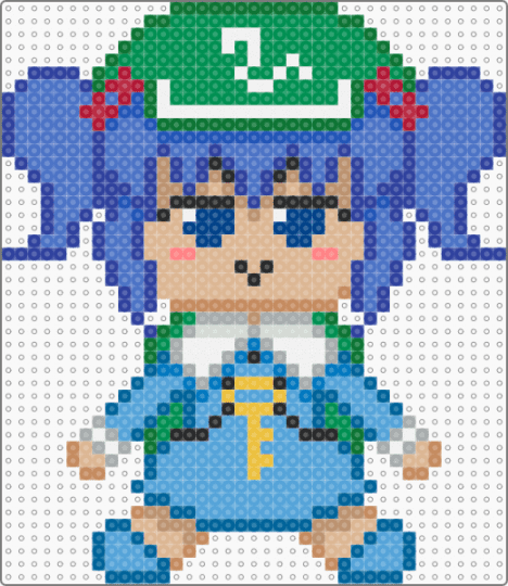 Touhou Kawashiro Nitori Fumo - green,blue,beige,colorful,touhou,touhou project,video games,anime,kawashiro nitori,nitori
