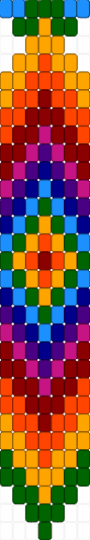 trippy tie - green,orange,red