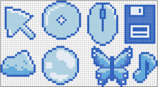 Small Mizuiro / Cybercore Charms - blue,light blue,mizuiro,mizu iro,cybercore,cyber core,tenshi kaiwai,charm,charms