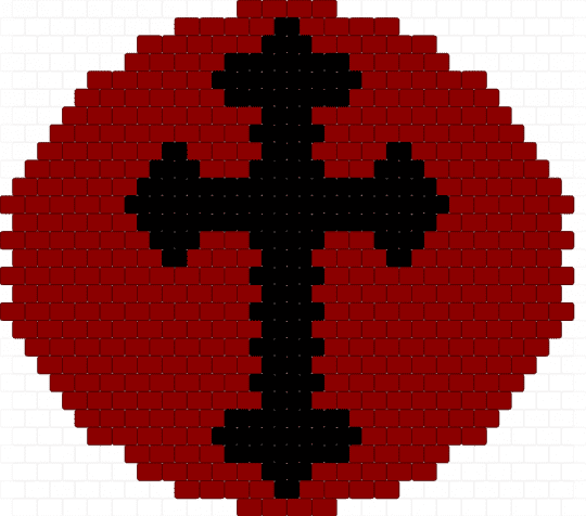 gothic cross bag front - red