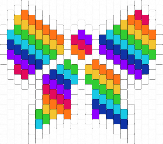 Rainbow Bow - bow, charm, colorful, colourful, cotdbows, green, purple, rainbow, ribbon, white