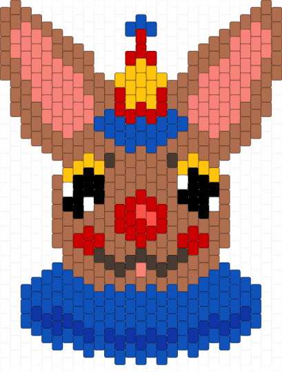 Clowncore Bunny - animal, blue, bunny, circus, clown, clowncore, cute, kawaii, orange, rabbit, tan