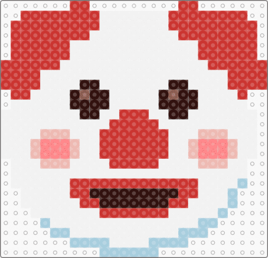 Clown Emoji - white,red,cotdaprilfoolsday2026,emoji,face,clown