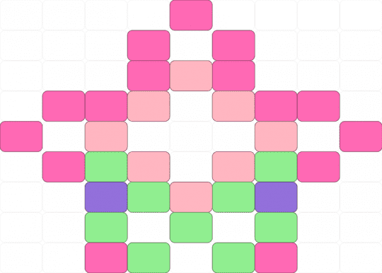 Kandi star (Patrick star) - pink