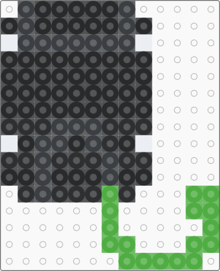 Final gameboy. The back of one! (The green part is da tail) - black,green